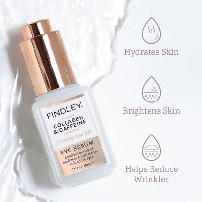Firming Eye Lift Eye Serum with Collagen and Caffeine - Reduces Puffiness and Dark Circles | Hydrates and Reduces Wrinkles (1 Fl Oz)