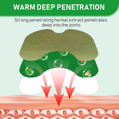 84Pcs Knee Patches, Warming Herbal Patches Wormwood Extract Sticker Heat Patches for Knee, Back, Neck, Shoulder