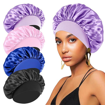 4pcs silk bonnet for sleeping