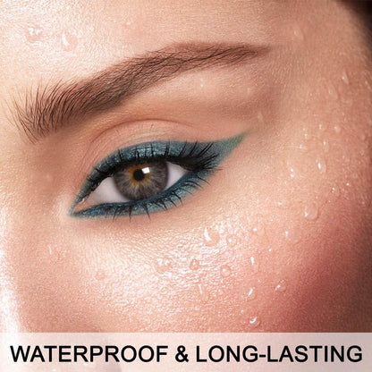 evpct 1Pcs Sky Royal Cobalt Cold Blue Color Gel Glitter Eyeliner Pencils Set for Women Waterline Waterproof Smudge Proof lapiz de ojos delineador de ojos contra el agua Eye Liner Makeup, 09# Cold Blue