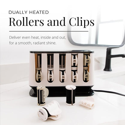 Remington Shine Therapy Argan Oil & Keratin Treated Hot Rollers Set, Professional Hair Curlers for Setting All Hair Lengths from Short and Medium to Long