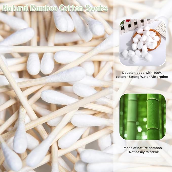 Bamboo cotton swabs 600 count