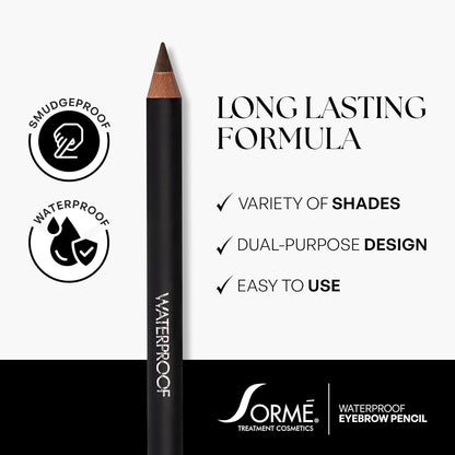 Sorme' Treatment Cosmetics Natural Definitive Waterproof Eyebrow Pencil, Rich Brown, 0.04 Ounce (Pack of 1)