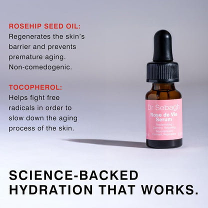 Rose de Vie Serum - 0.17 fl oz | Award-Winning Nourishing Anti-Aging Formula | Use with Dry, Mature, or Sensitive Skin | Designed to Soothe Redness & Irritation | Regenerating & Invigorating