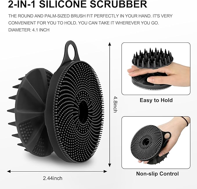 Innerneed 2-in-1 silicone body scrubber