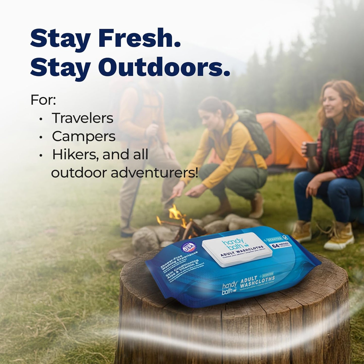 Wipes for Adult - Extra Large WashCloth, Unscented, Rinse-Free - Soft, Gentle for Sensitive Skin, Senior, Post-Surgery and Travel Hygiene