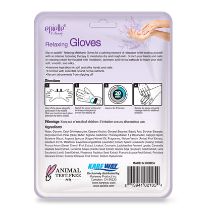 Epielle Relaxing & Nourishing Hand & Foot Masks 12 Pairs, Repair and Relax Dry Hands & Cracked Heels with Lavender Extract & Hemp, Korean Skin Care, Spa Self Care Gifts for Women, 6 Gloves & 6 Socks