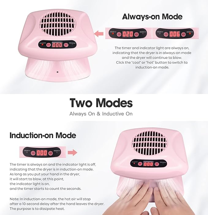 Air nail dryer with automatic