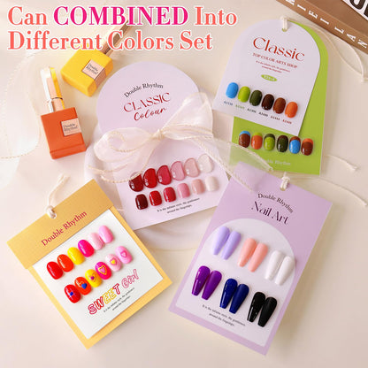 Double Rhythm 28Pcs 0.5Oz Gel Nail Polish Set Same Color Same Bottle Soak Off Gel Polish Kit Nail Art Manicure Salon DIY at Home for Women (Red Pink Collection-T24-4)