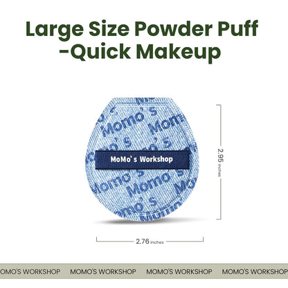 Momo's Workshop Makeup Sponge for Foundation, Soft Makeup Blending Puff Reusable, Foundation Puff for Natural Finish & Long-lasting 1PCS Blue