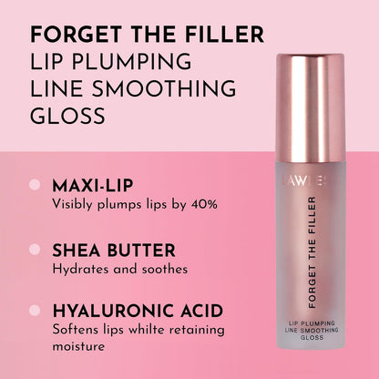 Lawless Forget the Filler Lip Plumping Line Smoothing Gloss - Candy Sky - Premium Volumizing Lip Gloss with Natural Ingredients Designed to Plump, Firm, and Hydrate Lips 0.11 oz
