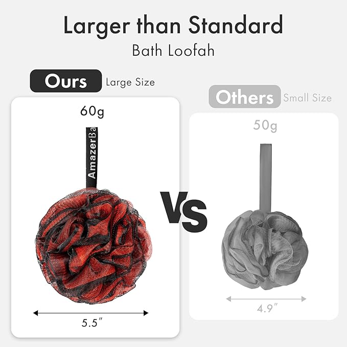 Amazerbath charcoal loofah sponge, shower