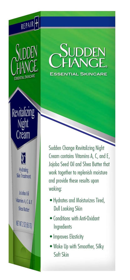 Sudden Change Revitalizing Night Cream - Face Lotion For Deep Wrinkles - Clinically Proven & Recommended By Professionals - Collagen & Elastin Booster - Reduce Fine Lines & Wrinkles In 2 Weeks, 2 Oz