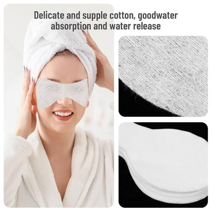 100Pcs Disposable Non Woven Eye Care, Clear Eye Mask Paper Lightweight Eye Covers for Facials Cotton Skincare Spa Paper Eye Nose Face Pads for Skincare Wrap Moisture Retention