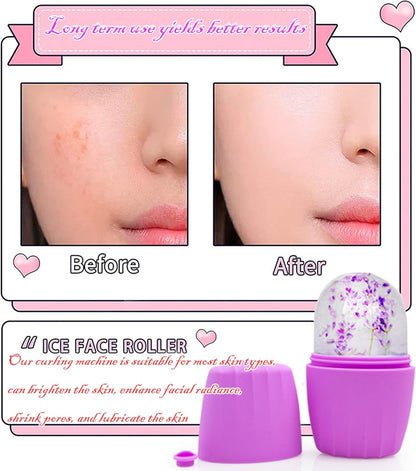 Ice Facial Cube Facial Beauty Ice Roller Skin Care Tools Ice Roller for Face and Eye Silicone Ice Mold for Face Beauty Ice Face Roller
