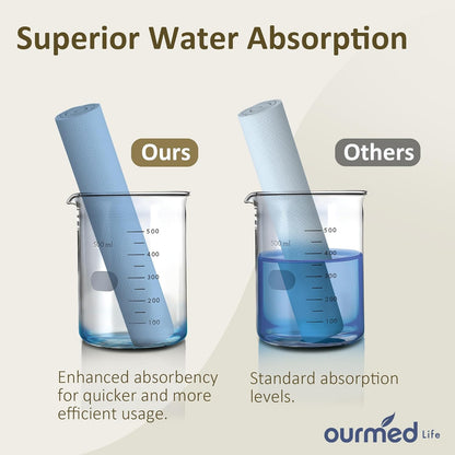 Ourmed Life Face Towels, Disposable Biodegradable Facial Towels for Sensitive Skin, Lint- free Facial Wipes for Washing Face, Skincare and Makeup Remover, Dry Wipes, 10"×7.9" Extra Large, 60 Count