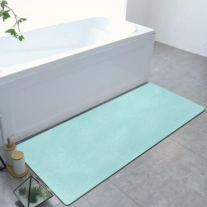 Diatomaceous Earth Bath mat Bathroom Rugs Super Absorbent Quick Dry Non Slip Bath Mat Thin Bathroom Floor Mats Fit Under Door-Shower Rug for in Front of Bathtub Shower, Green, 15.7"*23.6"