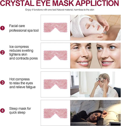 Rose quartz eye mask cooling