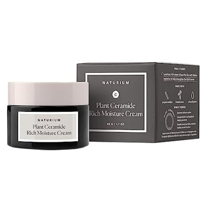 Naturium Plant Ceramide Rich Moisture Cream, Hydrating & Anti-Aging Skincare, 1.7 oz