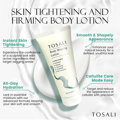 Skin Tightening and Firming Body Lotion for Women 6.8 fl oz - Saggy Skin Tightener with Instant Hydration, Anti Aging Formula for Stretch Marks Removal, Body Moisturizer for All Types