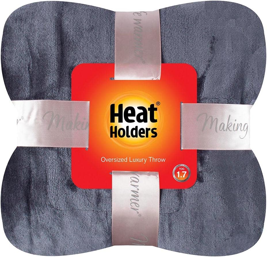 HEAT HOLDERS Oversized Throw/Blanket - Warm and Luxuriously Soft Fur-Like Fleece - Ideal for Bed, Sofa, Travel and Gifts | Moon Rock