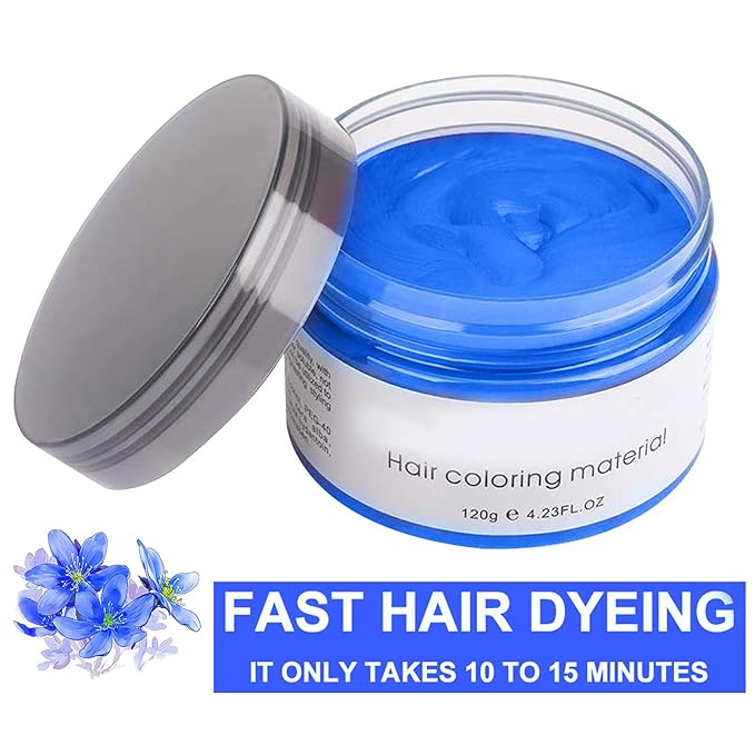 Blue Temporary Hair Color,Natural Hair