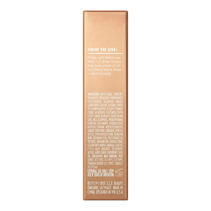 e.l.f. SKIN Bronzing Drops Mini, Liquid Bronzer For Face & Skin, Creates A Sun-Kissed Glow, Infused With Vitamin E, Vegan & Cruelty-Free, Pure Gold