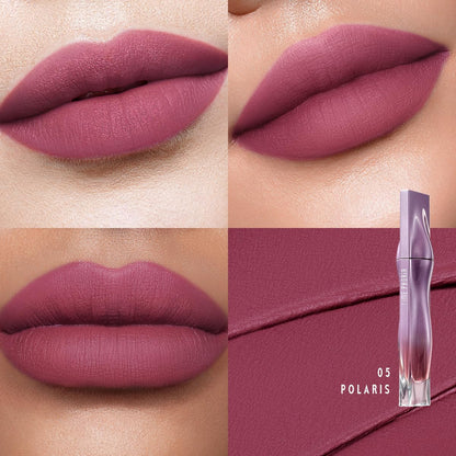 NEBULA VELVET LIP CREAM-Long Lasting Lip Stain, Waterproof and Transfer Proof Lip Tint, Matte Finish Lipstick, Smooth Out Lip Lines, Lightweight Lip Cream, High Coverage (05 POLARIS)