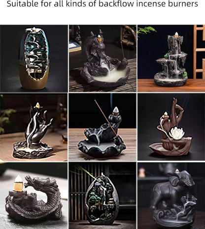 600 pcs Backflow Incense Cones for Waterfall Natural Scents for Incense Waterfall Burner