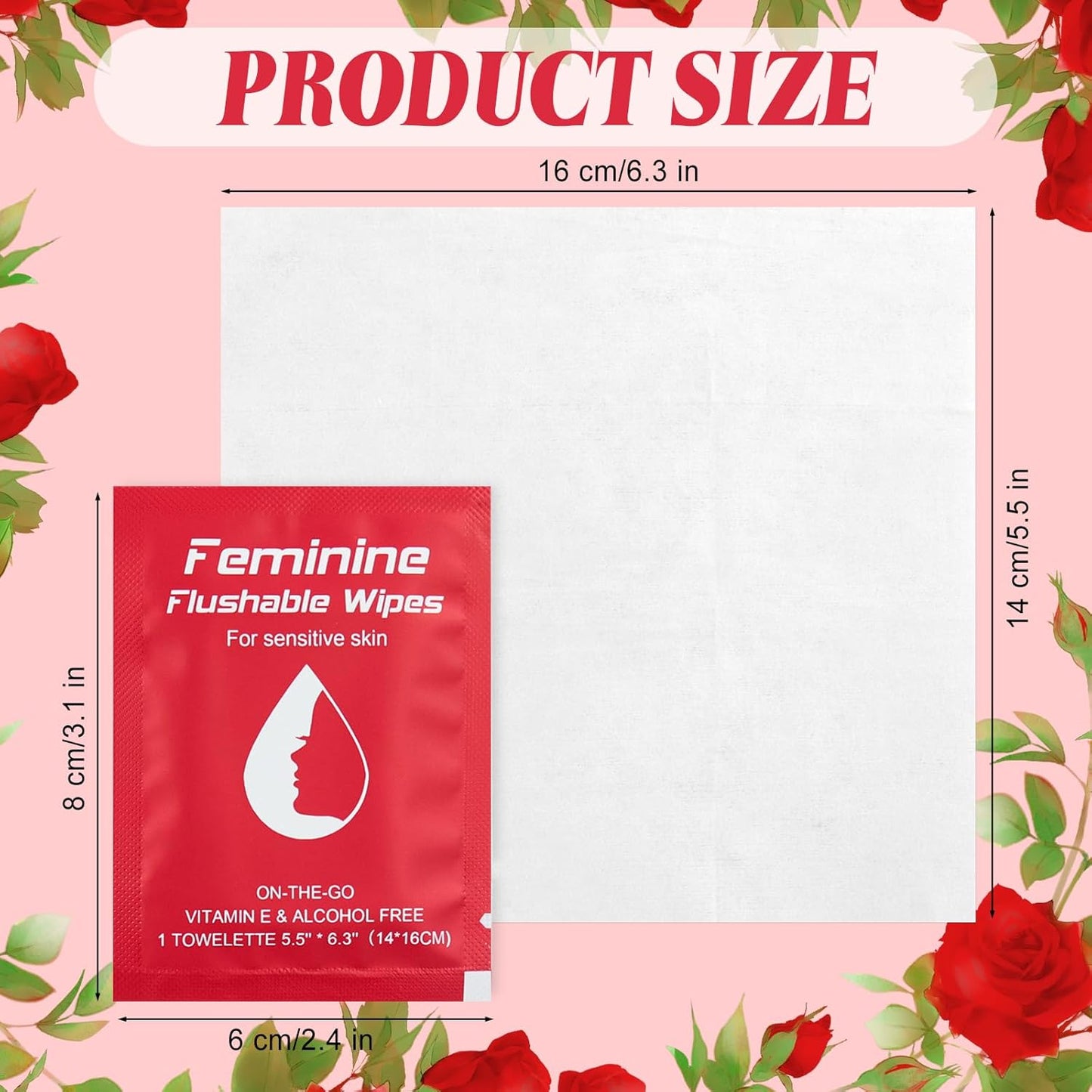 Feminine Wipes Individually Wrapped, Flushable Wipes Travel,Travel Wipes for Women,Feminine Care Wet Wipes Travel Size Vaginal Wipes for Adult, Girl and Homeless400