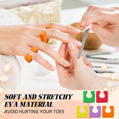 600 Pcs Toe Separators Unisex, Soft Foam Finger Divider Spacer Set, Nail Polish Art Painting Pedicure Tools Suitable for Spa Salon Beauty Foot Therapy, Multicolour
