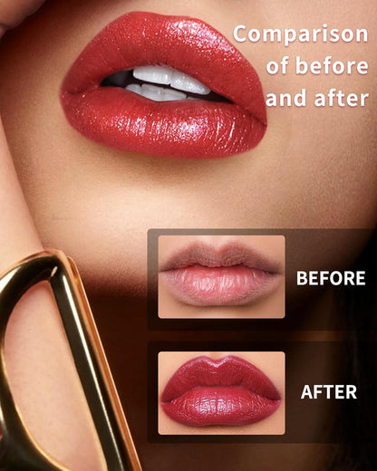 Shimmer Lipstick Long Lasting for Women with Metallic 3D Shine Hydrating Formula, Diamond Nude Glitter Lip Balm Tinted Lip Gloss High Pigmented Lip Color Nonstick Trasferproof Lip Makeup-06