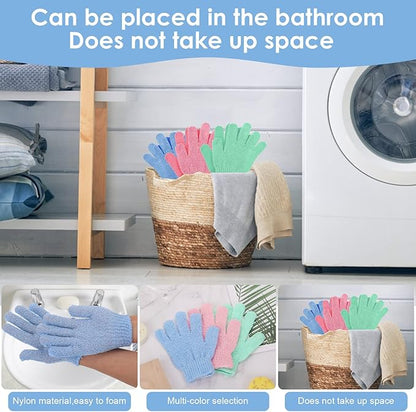 Molain 3 pairs exfoliating gloves