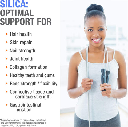 Cellfood Essential Silica Anti-Aging Formula, 4 fl oz - Supports Healthy Bones, Joints, Hair, Skin, Nails, Teeth & Gums - Easy to Absorb Liquid - Gluten Free, Thiaminase Free, Non-GMO - 40-Day Supply