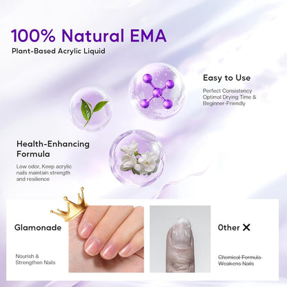 Acrylic Nail Kit for Beginners: Professional Nail Kit Set with Everything UV Light and Complete Nail Supplies Salon