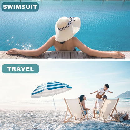 2Pcs Stripe Wet Bag 12x10 Inch, Grid Waterproof Reusable Wet Dry Bags, Rustic Washable Travel Laundry Bags for Swimsuit Pool Beach Diapers Dirty Yoga Gym Clothes, Travel Gifts for Women Friend