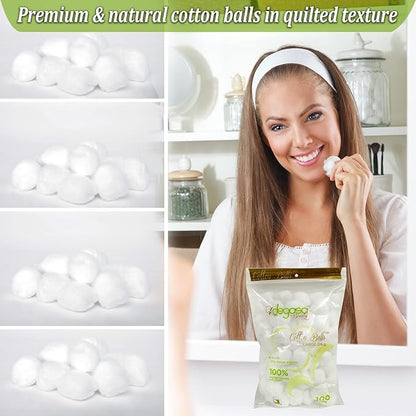 Cotton balls for facial treatments,