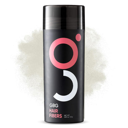 GBG Hair Fibers for Thinning Hair & Bald Spots (White) - 25g Bottle - Conceals Hair Loss - Instant Cover Up & Volume in 30 Seconds, Hair Powder for Women & Men - Cruelty Free