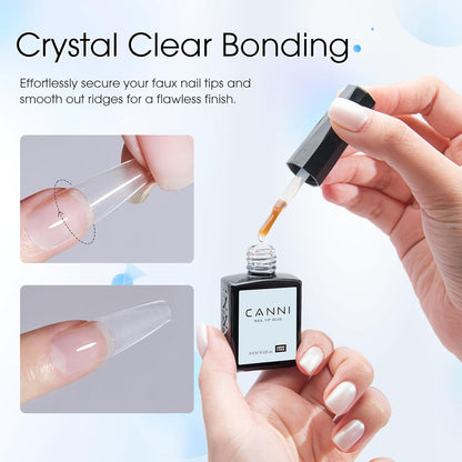 CANNI 2Pcs Gel Nail Glue for Acrylic Nails Tips and False Nails Tips Gel Nail Polish, UV Lamp Cure