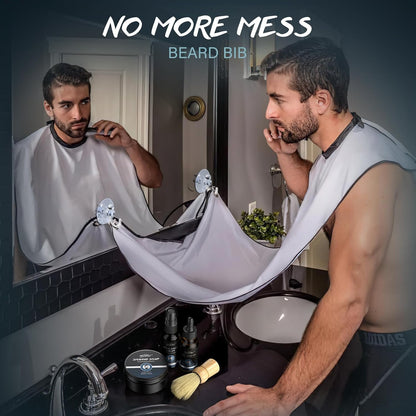 5Pcs Shaving Kit for Men Gift Set Includes Shaving Soap Butter Beard Bib Apron Pre Shave Oil After Shave Lotion Cream Shaving Brushes Mens Shave Christmas Birthday Day Fathers Day Stocking Stuffers