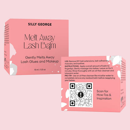 Silly George Melt Away Makeup & Lash Extension Remover - Removes All Eye Makeup (Including Mascara & Eyeliner) + Lash Extensions & Adhesives - Hydrating Moisturizer for Eyes & Lashes - 15 milliliters