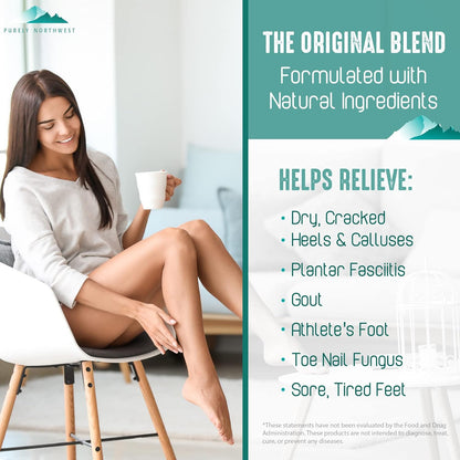 3 Pounds-Tea Tree, Peppermint, Foot Soak | MSM with Epsom Salt Soothes Burning & Itching from Athletes Foot & Foot Odors-Softens Dry Calloused Heels Made by Purely Northwest