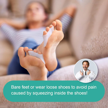 Welnove Gel Pinky Toe Separators - 8 Pack Pinky Toe Spacers, Bunion Cushions Pads for Women＆Men, Silicone Little Toe Protectors for Preventing Rubbing & Relieve Pressure(White)