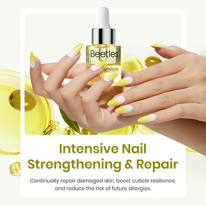 Beetles Cuticle Oil: Olive Oil for Nails Repair & Cuticle Oil | Allergy Relief for Gel Polish Users | Fast Soothing, Deep Nourishment
