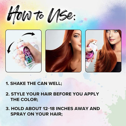 ONE-TIME USE Red Temporary Hair