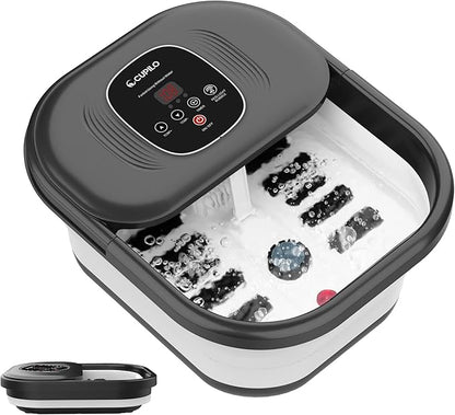 Foot spa bath massager with