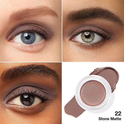 Kaely Single Cream Eyeshadow Pot, Stone Matte Eye Shadow for Older Women High Pigmented Waterproof, Natural Eyeshadow Palette Makeup Brightener, sombras en crema para ojos, Blendable, 22