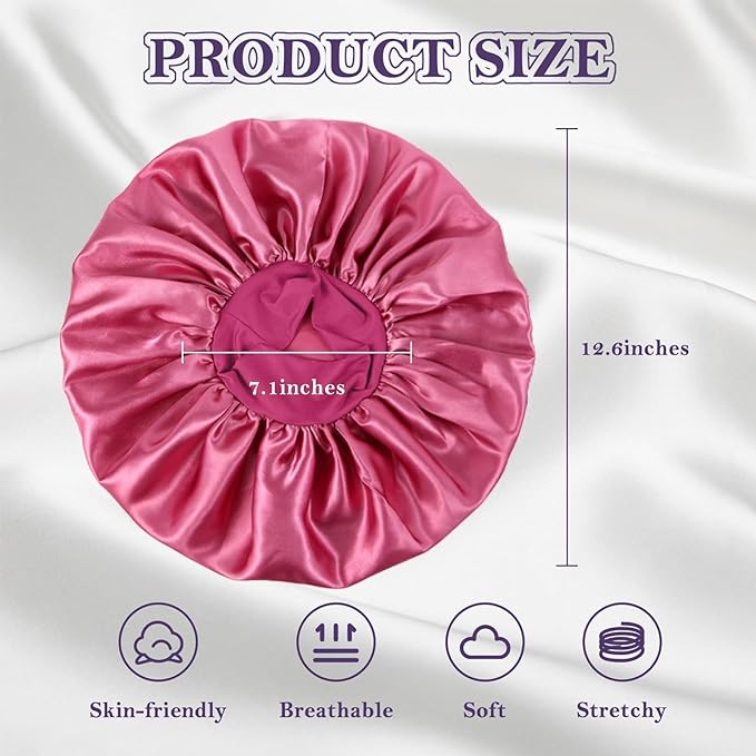 2pcs silk bonnet for sleeping,