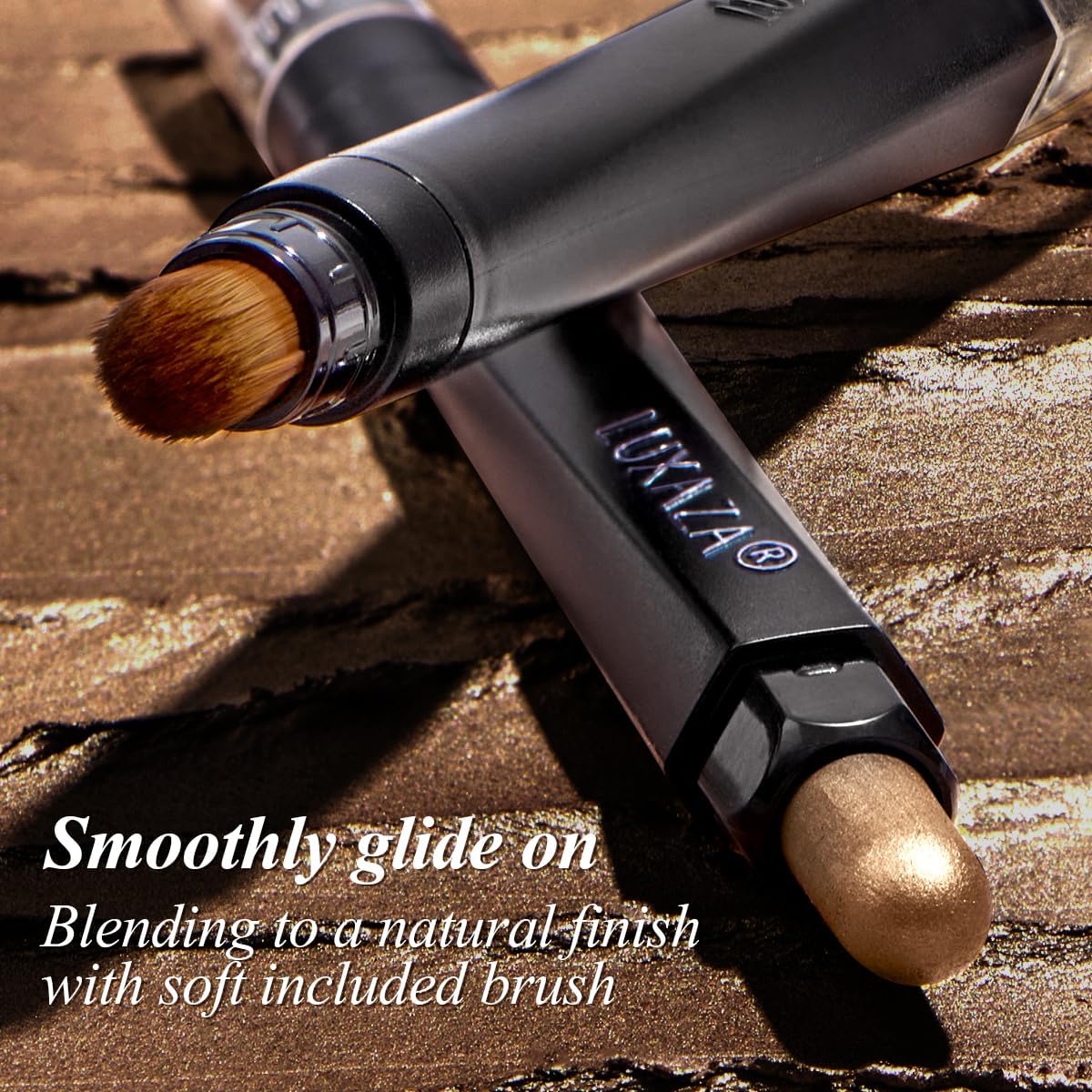 Neutral Brown Eyeshadow Stick Makeup 6PCS Set, Metallic Shimmer Matte Cream Eye Shadow Eyeliner Brightener Pencil Crayon - BROWN LATTE