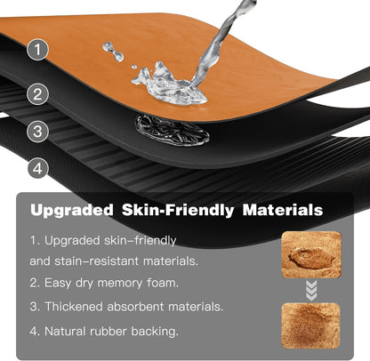 Bathroom Mat Quick Dry, Bathroom Rugs Non Slip Washable Thin Absorbent Bath Mat Fits Under Door Bathroom Floor Mat Perfect for Bath, Shower, or Sink 36"x48" Orange